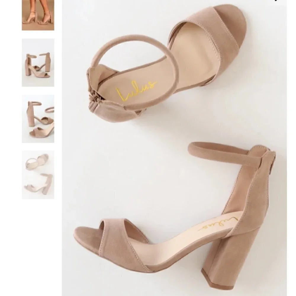 NEW Lulu’s Sidecar Cutie Suede Ankle Strap Sandal